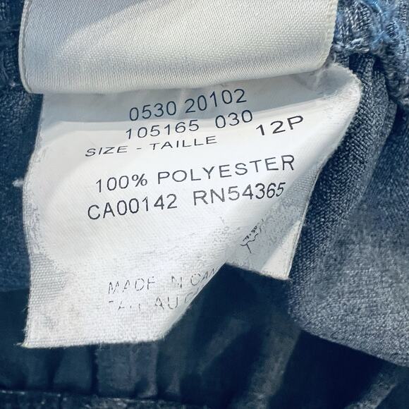 Allison Daley Women's Petite 12P Elastic Waist Heather Grey Flat Front Pant - Picture 5 of 5